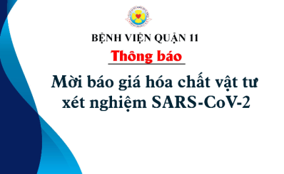 Thông báo mời báo giá hóa chất vật tư xét nghiệm SARS-CoV-2
